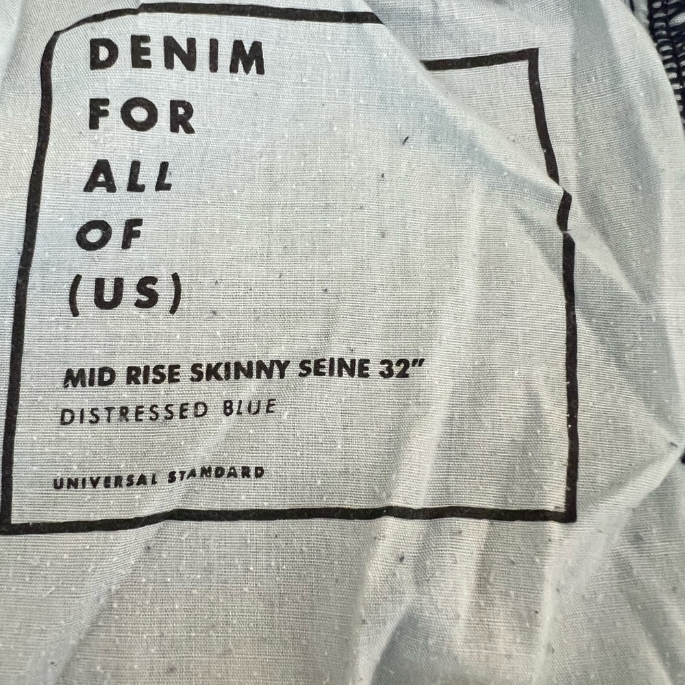 Universal Standard Seine mid rise skinny 32” jeans - distressed blue - Picture 6 of 6